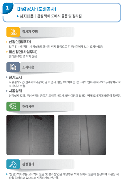 창문 가장자리, 붙박이장 가장자리 도배가 들떠 있어요 하자인가요?